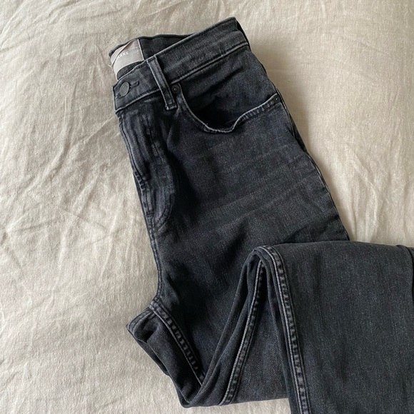 Everlane Black High Rise Straight Ankle Jean Size 27 - Picture 6 of 8